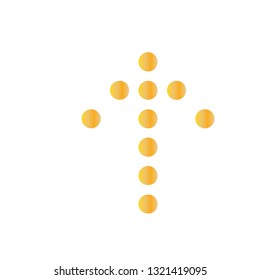 Gold arrow illustration.- vector
