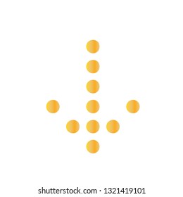 Gold arrow illustration.- vector