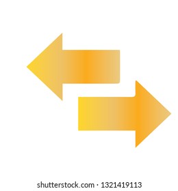 Gold arrow illustration.- vector