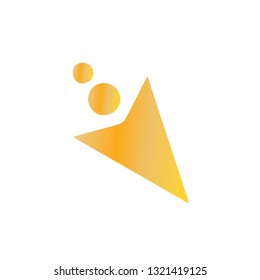 Gold arrow illustration.- vector