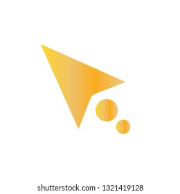Gold arrow illustration.- vector
