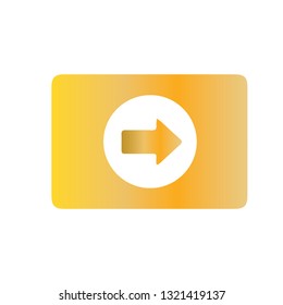 Gold arrow illustration.- vector