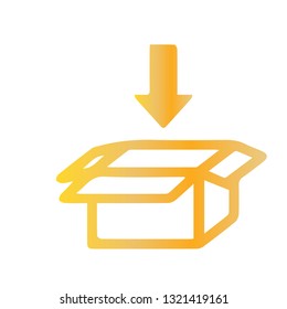 Gold arrow illustration.- vector