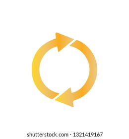 Gold arrow illustration.- vector