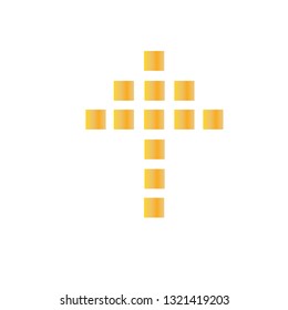 Gold arrow illustration.- vector