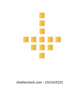 Gold arrow illustration.- vector