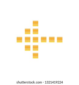 Gold arrow illustration.- vector