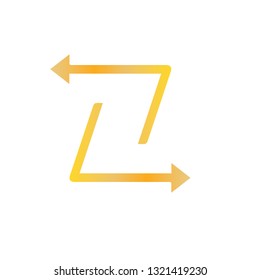 Gold arrow illustration.- vector