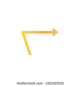 Gold arrow illustration.- vector