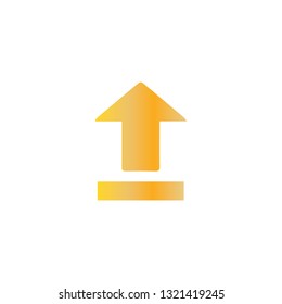 Gold arrow illustration.- vector