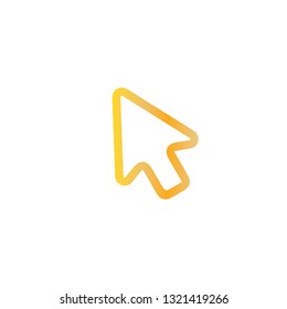 Gold arrow illustration.- vector