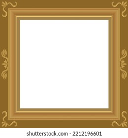 marco único antiguo de arte dorado