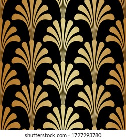 Gold Art Deco Gatsby Pattern Background