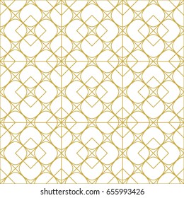 Gold Art deco seamless background.