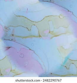 Gold Art Paint. Light Elegant Pattern. Green Marble Ink Background. Marble Blue Alcohol Ink. Green Vector Ink Watercolor. Purple Water Color Repeat. Pink Oriental Watercolor. Vector Abstract Template