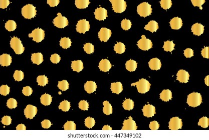 Gold art paint. Vector brush stroke and paint splashes texture. Abstract artistic background 