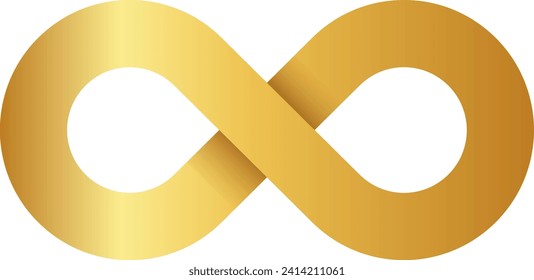 Gold Autism Infinity Sign Symbol