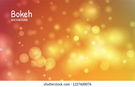Gold autumn color background. Blur bokeh light effect. Abstract vector illustration