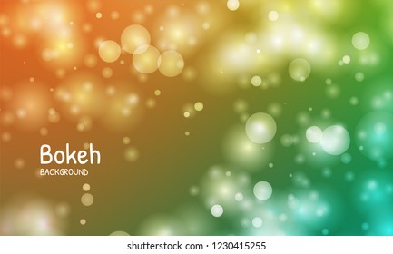 Gold autumn color background. Blur bokeh light effect. Abstract vector illustration