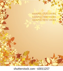 Gold Autumn Leaves Background