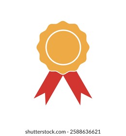 gold award badge vector design flat style