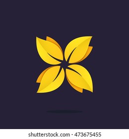 Gold award laurel star logo. Vector triumph and success elements for banner, presentation, web page, card, labels or posters.