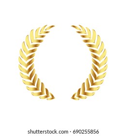 Gold Award Laurel Wreath Winner Label Stock Vector (Royalty Free ...