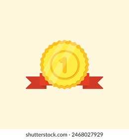 Gold Award Simple Vector Illustration