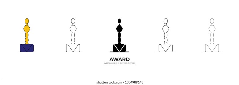 gold award vector type icon