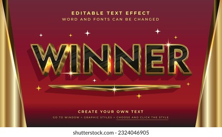 Gold Award Winner 3D editable text effect, suitable for promotion, product, headline, poster