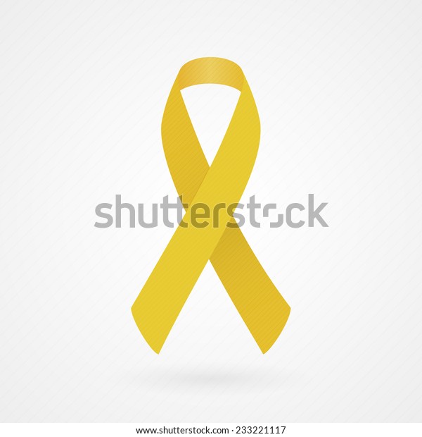 Gold Awareness Ribbon Stock Vector (Royalty Free) 233221117