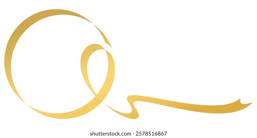 Gold Awareness Ribbon. Awareness day vector elements