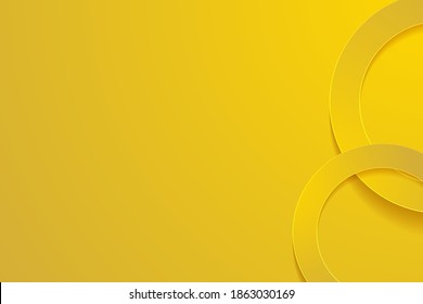 gold background. 3d circle papercut layer background.