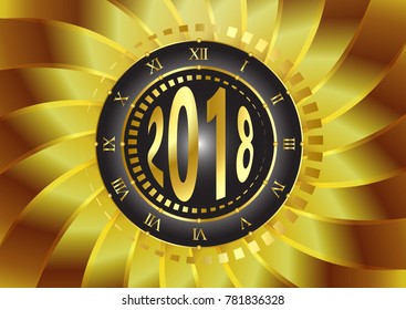 gold background abstract design illustration vector circle 2018