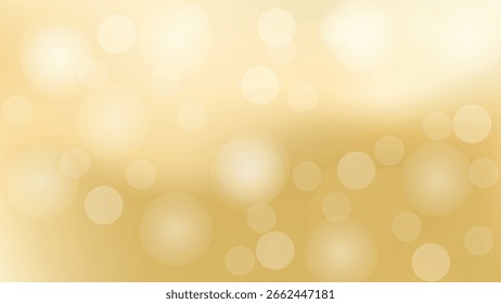Gold background with abstract light bokeh effect. Vector illustration