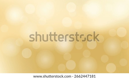 Gold background with abstract light bokeh effect. Vector illustration