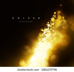 Gold background with bokeh