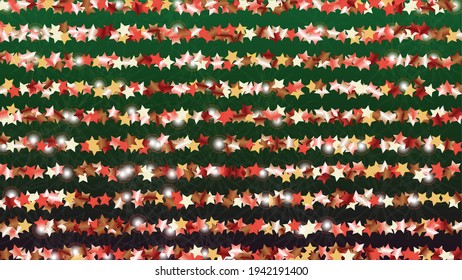 Gold Background with Confetti of Glitter Particles. Sparkle Lights Texture. Birthday pattern. Light Spots. Star Dust. Explosion of Confetti. Design for Web.