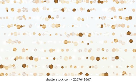Gold Background with Confetti of Glitter Particles. Sparkle Lights Texture. Party pattern. Light Spots. Star Dust. Explosion of Confetti. Design for Template.