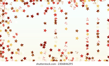 Gold Background with Confetti of Glitter Particles. Sparkle Lights Texture. New Year pattern. Light Spots. Star Dust. Explosion of Confetti. Design for Invitation.