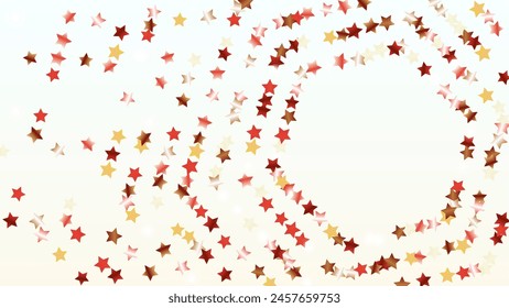 Gold Background with Confetti of Glitter Particles. Sparkle Lights Texture. Birthday pattern. Light Spots. Star Dust. Explosion of Confetti. Design for Flyer.