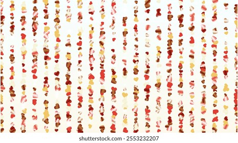 Gold Background with Confetti of Glitter Particles. St. Valentine Day. Party pattern. Light Spots. Explosion of Confetti. Glitter Vector Illustration. Design for Print.