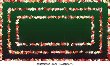 Gold Background with Confetti of Glitter Star Particles. Sparkle Lights Texture. Party pattern. Light Spots. Star Dust. Christmass Design. Explosion of Confetti. Design for Poster.