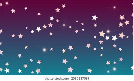 Gold Background with Confetti of Glitter Star Particles. Sparkle Lights Texture. Holiday pattern. Light Spots. Star Dust. Christmass Design. Explosion of Confetti. Design for Print.