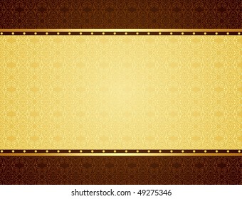 Gold background for design of cards and invitation. Vector