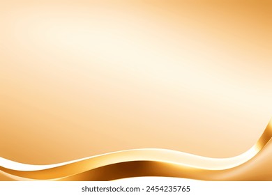Gold background with elegant lines and waves.