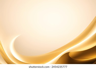 Gold background with elegant lines and waves.