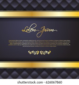 Gold background flyer style Design Template,Vector Illustration
