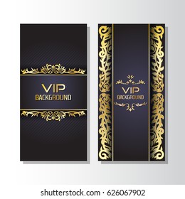 Gold background flyer style Design Template,Vector Illustration