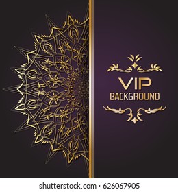 Gold background flyer style Design Template,Vector Illustration